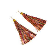 Fashion Earrings Long Tassel Fringe Boho DIY Colorful Woman Hook Earrings